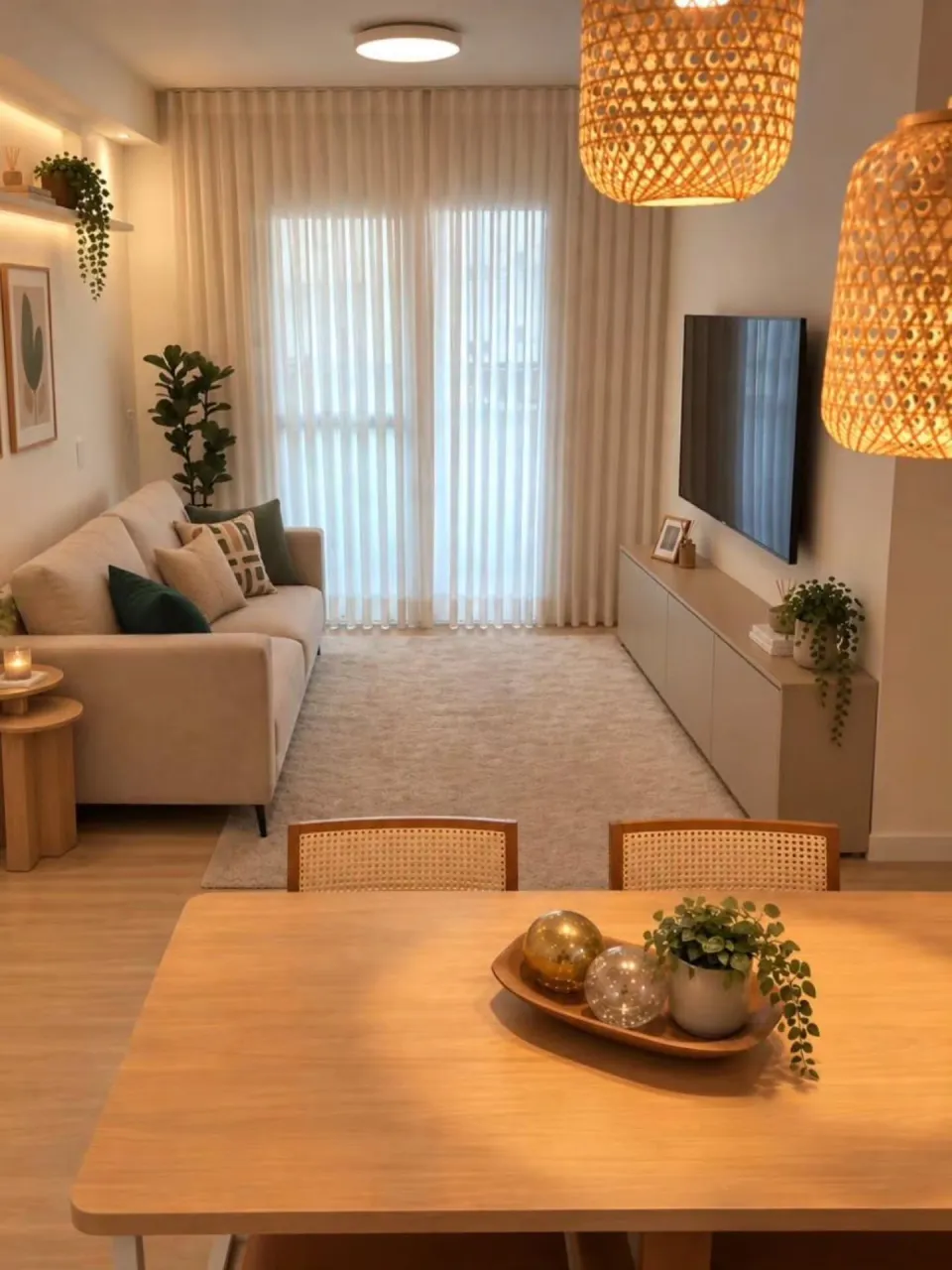 Sala de estar e jantar