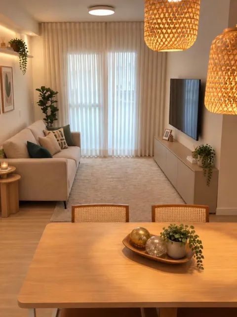 Sala de estar e jantar